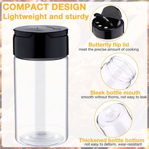 Wholesale Eco-Friendly PET Plastic <b>Spice</b> Bottle & Jar 8oz with Butterfly Cap and Dual/Single Opening - Product Image 3