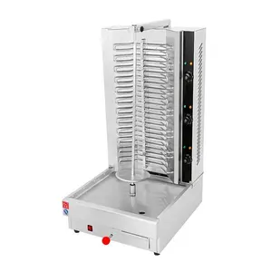 Neues Produkt Gyro Grill mit 2 Brenner Vertikal Broiler für den kommerziellen Verkauf Mini Shawarma Döner Kebab Maschine