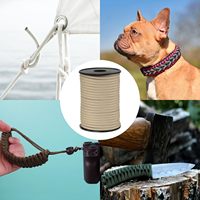 Cordon de survie Forrek 100 pieds 550 Paracord 4 mm 9 brins beige en nylon tressé robuste pour le camping et les activités de plein air toutes saisons