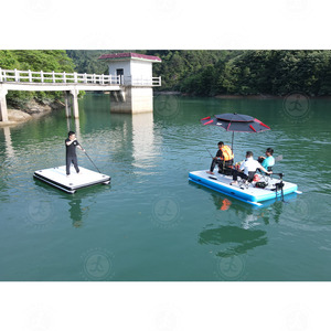Plateforme flottante gonflable durable <span class=keywords><strong>de</strong></span> style <span class=keywords><strong>loisirs</strong></span>, plateforme flottante en PVC, plateforme <span class=keywords><strong>de</strong></span> pêche, tapis <span class=keywords><strong>de</strong></span> version standard 300*200 avec pompe - Product Image 3