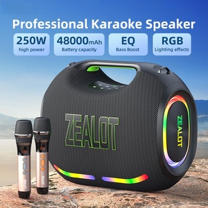 Hot ZE21M 250W Waterproof Outdoor Wireless Party <b>Speaker</b> Dual Microphones RGB <b>LED</b> Lighting Battery-Powered Auxiliary ZE21M ZE21M - Product Image 6
