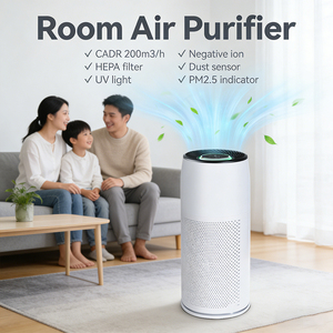 <span class=keywords><strong>Purificateur</strong></span> <span class=keywords><strong>d</strong></span>'<span class=keywords><strong>air</strong></span> portable avec moteur BLDC, CADR 200, <span class=keywords><strong>d</strong></span>ébit <span class=keywords><strong>d</strong></span>'<span class=keywords><strong>air</strong></span> élevé, fonctionnement silencieux, filtre HEPA H13, pour hôtel, maison, bureau, chambre - Product Image 6