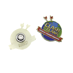 Imán de nevera metálico de esmalte suave con impresión UV, diseño de dibujos animados de rana, gato, paloma, dove, tierra y estrella, personalizable con pin o tapa. - Product Image 5