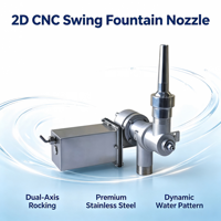 Boquilla de pulverización oscilante CNC 2D de acero inoxidable, programable y giratoria para fuentes musicales e ingeniería paisajística