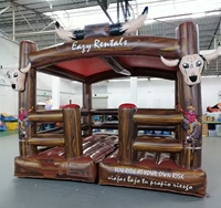 Taureau mécanique gonflable amusant, machine à monter à dos de taureau mécanique