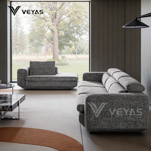 ชุดโซฟาผ้าโมเดิร์น 1 ชุด พร้อมปลอกหุ้มถอดซักได้ ระบายอากาศดี ผ้าฝ้ายผสมลินิน ชุดโซฟาแบบแยกส่วน - Product Image 3