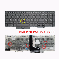 Teclado para Portátil Lenovo Thinkpad P50 P70 P52 P53 P51 P71 P50S P51S, Teclado para Notebook con Retroiluminación para Portátil Lenovo