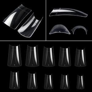 Offre Spéciale 500 pièces/sac Nouveau Style Faux Ongles Artificiels Transparents Demi-Couverture Pointes d'Ongles Forme Canard - Product Image 2