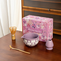 Kit traditionnel japonais de fouet à matcha, bol en céramique, support à fouet en porcelaine, ensemble d'outils à matcha très vendus pour la maison