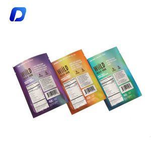Termosaldabile 3 lati sigillati spuntini a spirale sacchetto laminazione commestibile commestibile imballaggio in plastica smerigliata opaca sacchetti di Mylar