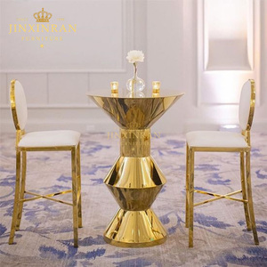 <span class=keywords><strong>Mesa</strong></span> de <span class=keywords><strong>Bar</strong></span> Redonda Moderna de Acero Inoxidable Dorado, <span class=keywords><strong>Mesa</strong></span> <span class=keywords><strong>Alta</strong></span> de <span class=keywords><strong>Bar</strong></span> - Product Image 1