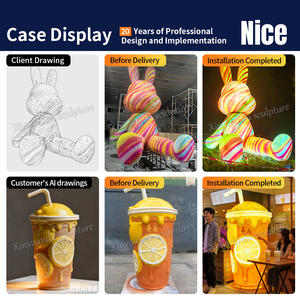 Scultura Gigante in Fibra di Vetro a Forma di Tazza di Tè al <span class=keywords><strong>Limone</strong></span> per Esterni, Attrazione per Negozi di Bubble Tea che Attira il Flusso di Clienti - Product Image 4