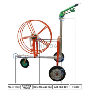 Aspersor de doble uso para granja y huerto, vehículo con retráctil de <span class=keywords><strong>manguera</strong></span>, pistola de riego de alta elevación - Product Image 4