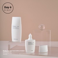 Tube souple PE blanc 30ml 50ml pour crème solaire, BB crème, fond de teint et crème isolante