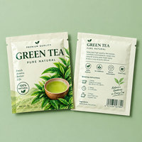 Sachets d'emballage en papier kraft brun plat, scellés thermiquement sur trois côtés, en feuille d'aluminium, pour thé et café, 10g, 20g, 30g, 50g