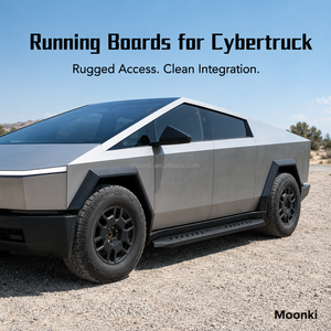 Marchepieds Tesla Cybertruck 2024+ en acier carbone, barres latérales Nerf, 2 pièces - Product Image 2