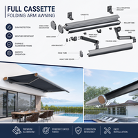 Auvent rétractable imperméable pour fenêtre, porte, terrasse, maison, véranda