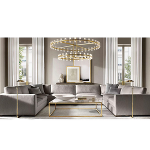 Divano Sassanid di Design Italiano Moderno, <span class=keywords><strong>Arredamento</strong></span> Americano di Lusso per Soggiorno, Set Divani <span class=keywords><strong>Modena</strong></span> con Braccioli Affusolati, Sezionale a U Personalizzabile - Product Image 1