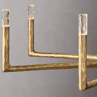 Lustre rond antique en laiton de 72/60/48/36 pouces pour grand salon, design italien, simple, rétro, en cuivre, grand lustre de luxe