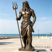Statue de Zeus antique grandeur nature personnalisée faite à la main, sculpture de Poséidon, statue de la mythologie grecque, statue classique du dieu Poséidon
