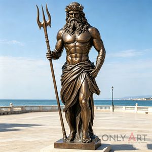 Estatua de Zeus Antigua Hecha a Mano y Personalizada, Escultura de Poseidón, Estatua de la Mitología <span class=keywords><strong>Griega</strong></span>, Estatua Clásica del Dios Poseidón - Product Image 3
