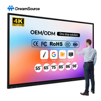Pizarra Interactiva Electrónica LCD Inteligente de 55 65 75 85 Pulgadas, 4K UHD, Cámara de 48MP, Intel Core I3/I5/I7, Sistema Operativo Android/Windows