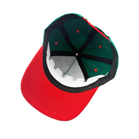 Gorra de Béisbol de 5 Paneles Estructurada Verde y Roja de Dos Tonos al por Mayor con Logotipo Personalizado y Bordado 3D, Gorras Trucker OTTO para México
