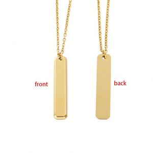 High Quality Custom Engraved Stainless Steel 3D Gold Trendy Valentines Womens Jewelry Personalized Necklace Engraving Gift - Product Image 2