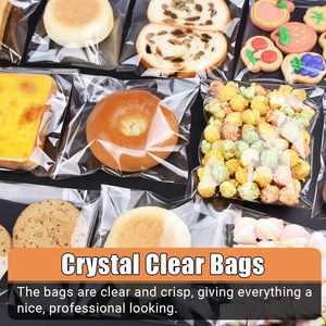 Clear Cellophane Bags 5x7 Inches Self Sealing Resealable For Bakery <b>Candy</b> Gifts Favors - Product Image 6
