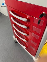 Chariot d'urgence hospitalier Bestran BT-EY30 en ABS avec tiroirs et étagère