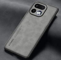 Pour Infinix Hot 70 Smart 20, étui en cuir givré, coque antichoc en PC rigide, étui en cuir PU imitation peau de mouton pour Tecno Camon 50