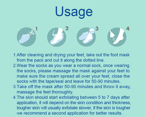 Maschera Esfoliante per Piedi, Rimuove la Pelle Morta, Ammorbidisce i Piedi Ruvidi, Maschera Monouso per la Cura dei Piedi OEM - Product Image 6