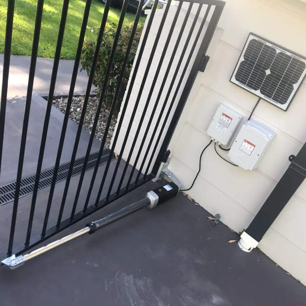 Ek280 Op Zonne-Energie Batterij Aangedreven Single Swing Gate Opener Elektrische Schommel Poort Opener Automatisch Voor Villa