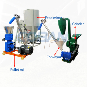 400-500 Kg/h Animal Poultry <b>Feed</b> Processing Machine Livestock <b>Feed</b> <b>Pellet</b> Mill Production Line for Small Cattle <b>Chicken</b> Farm - Product Image 1