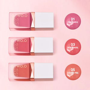 Muestra Gratuita O.TWO.O Nuevo Producto de Tendencia 2026 Maquillaje Facial 3 Colores Rubor Líquido Vegano Resistente al Agua Distribuidor de Cosméticos - Product Image 4