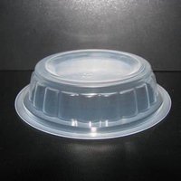 Diamètre 89mm Jetable Pp Clair Fond Plat Tasse pour Sauce Ketchup Salade de Fruits Emballage Bol Assiette Conteneur Avec Couvercle Personnalisé
