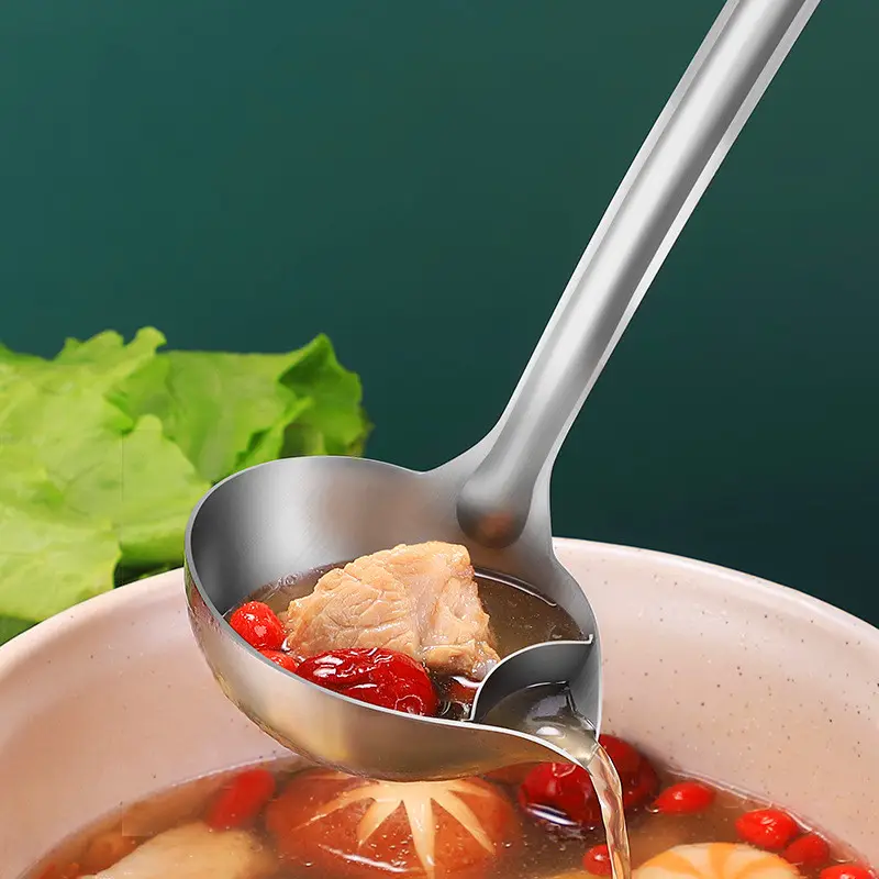 Mutfak aksesuarları gıda sınıfı dayanıklı yeni yağ ayırma çorba kepçesi kaşık yağı çorba kaşığı