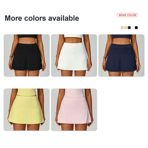 उच्च कमर खेल विरोधी प्रदर्शन नग्न भावना टेनिस स्कर्ट ग्रीष्मकालीन गोल्फ स्कर्ट कस्टम महिलाओं की जेबों के साथ उच्च अंत स्कर्ट - Product Image 5