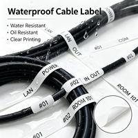 Étiquette de câble personnalisée imprimée, autocollante et inscriptible en PVC pour l'organisation des câbles de bureau et de l'alimentation