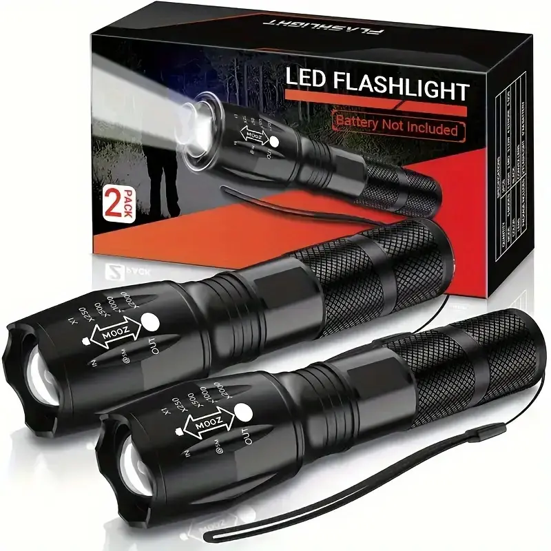 Lanterna LED modelo A100 para exterior internacional, lanterna T6 com zoom recarregável, mini lanterna brilhante Temu internacional