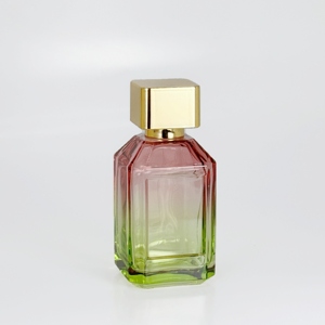 Bán buôn giá rẻ thấp moq uốn vuông <span class=keywords><strong>Gradient</strong></span> màu xanh lá cây và màu hồng nước hoa rỗng chai 30ml 50ml 100ml chai nước hoa thủy tinh - Product Image 5
