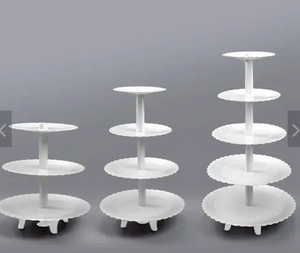 Taartstand Assemblable Plastic Displaystandaard Buffet Serveerschaal Verjaardag Bruidstaarkrek Voor Cupcake Dessertfruit - Product Image 4