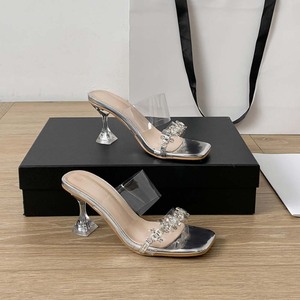 <span class=keywords><strong>Sandali</strong></span> Estivi Traspiranti Stile Fatato per Matrimoni all'Aperto, Tacchi Alti Sexy <span class=keywords><strong>da</strong></span> Club con Punta Quadrata e Strass per Donne - Product Image 3