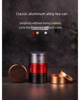 Boîtes à bougies rondes en aluminium sans soudure, petites boîtes en fer blanc, contenants à thé noirs de 2 oz avec couvercle à vis