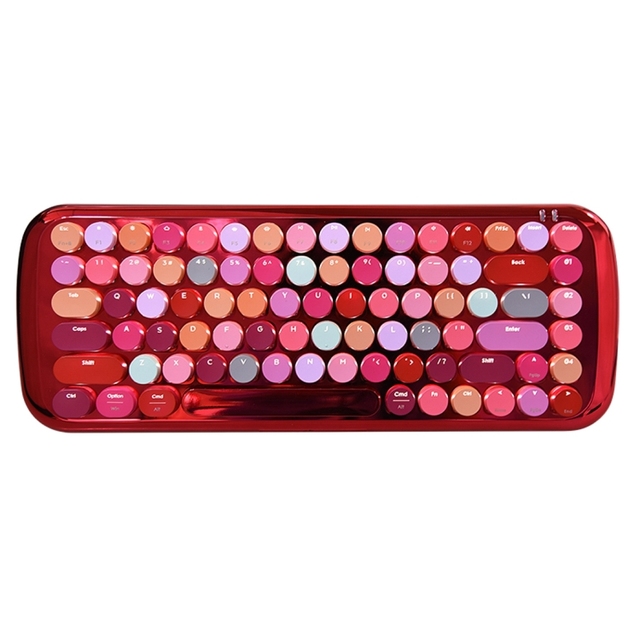 Mofii Sweet Girly Heart Lipstick Wireless Keyboard Punk Detachable Keycap Colorful Waterproof Chocolate Button Keyboard