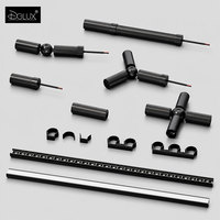 Luminaire suspendu géométrique DGLUX DIY pour restaurant, café, bureau, salle d'exposition, lampe suspendue linéaire personnalisée, rotative à 360 degrés