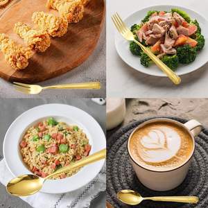 Ensemble de couverts de style occidental en acier inoxydable 304 argenté, résistant au lave-vaisselle, ensemble noir de 20 pièces pour la cuisine et la restauration - Product Image 4