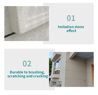 Peinture à effet pierre réaliste semi-brillante de haute qualité à base d'eau pour la décoration murale de toute la maison