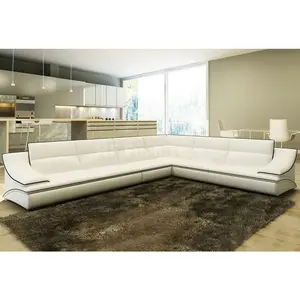 China Supplier Couch Sofa Set Modern Elegant White L Shape Sofa Leather For Living Room Furniture