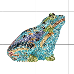 Distinctive Frog Rhinestones Women Evening Bag Glitter <b>Clutch</b> Froggy Shimmering Crystals <b>Clutch</b> Purse for <b>Wedding</b> Halloween - Product Image 1